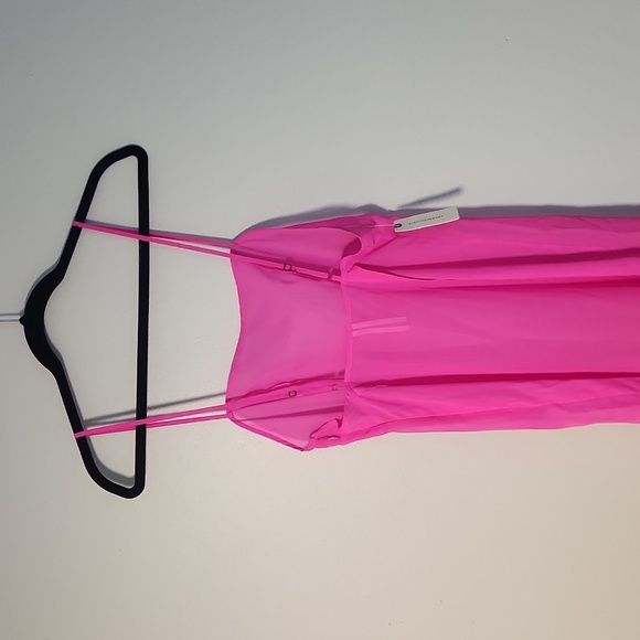NWT Anthropologie Sheer Paneled Midi Dress, Size 00, Neon Berry, - Picture 8 of 11